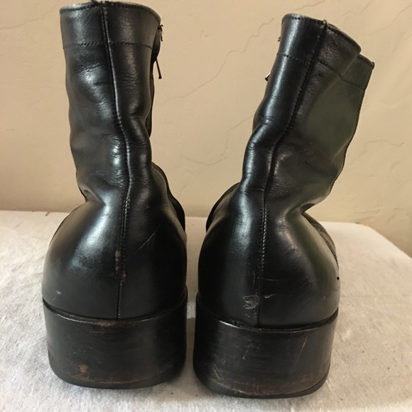 Vintage 70s Florsheim men black leather ankle boot - Picture 7 of 12